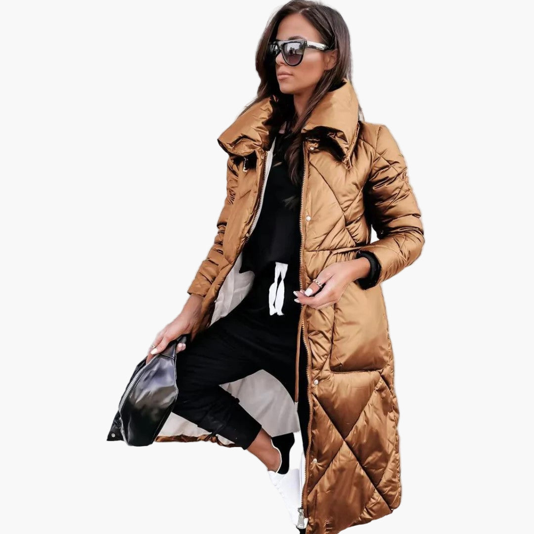 Cappotto trapuntato parka da donna – Cappotto invernale alla moda per look eleganti e giornate fredde