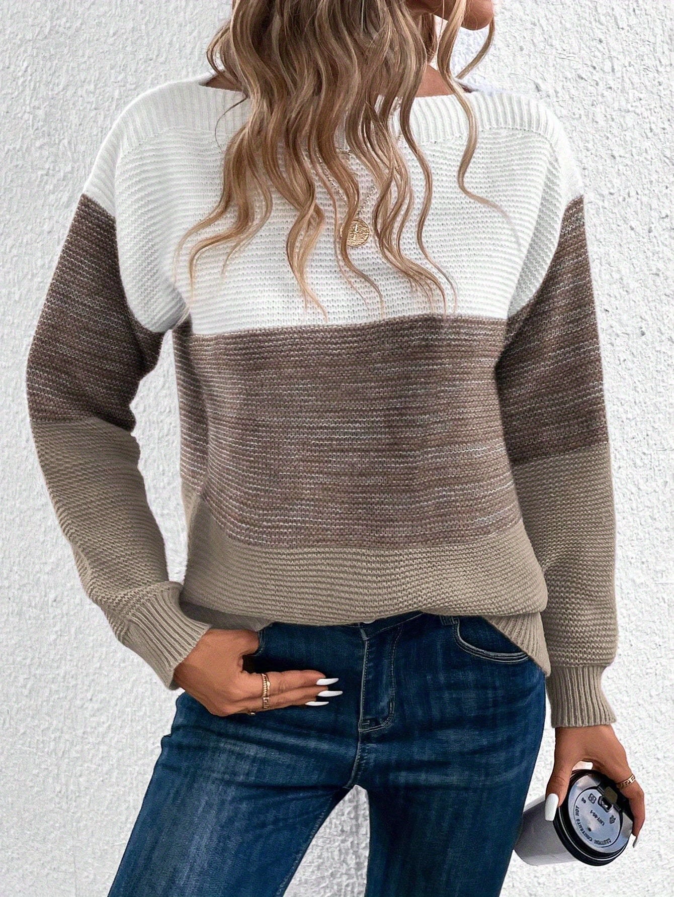 Damen Strickpullover Elegant Lässig für Herbst und Winter