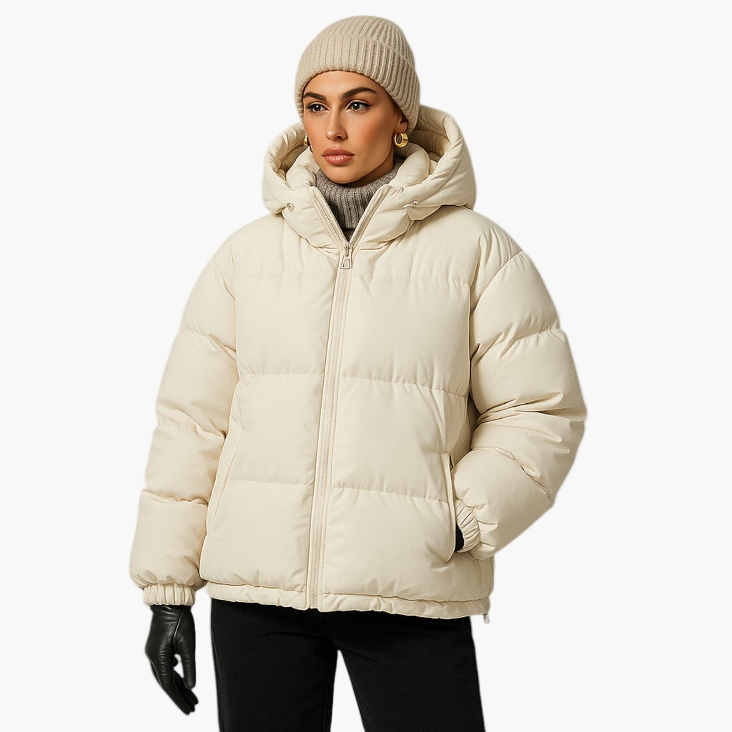 Unisex Puffer Parka – Winterjacke mit Kapuze, Daunenfüllung, Wasserdicht, Urban Outdoor
