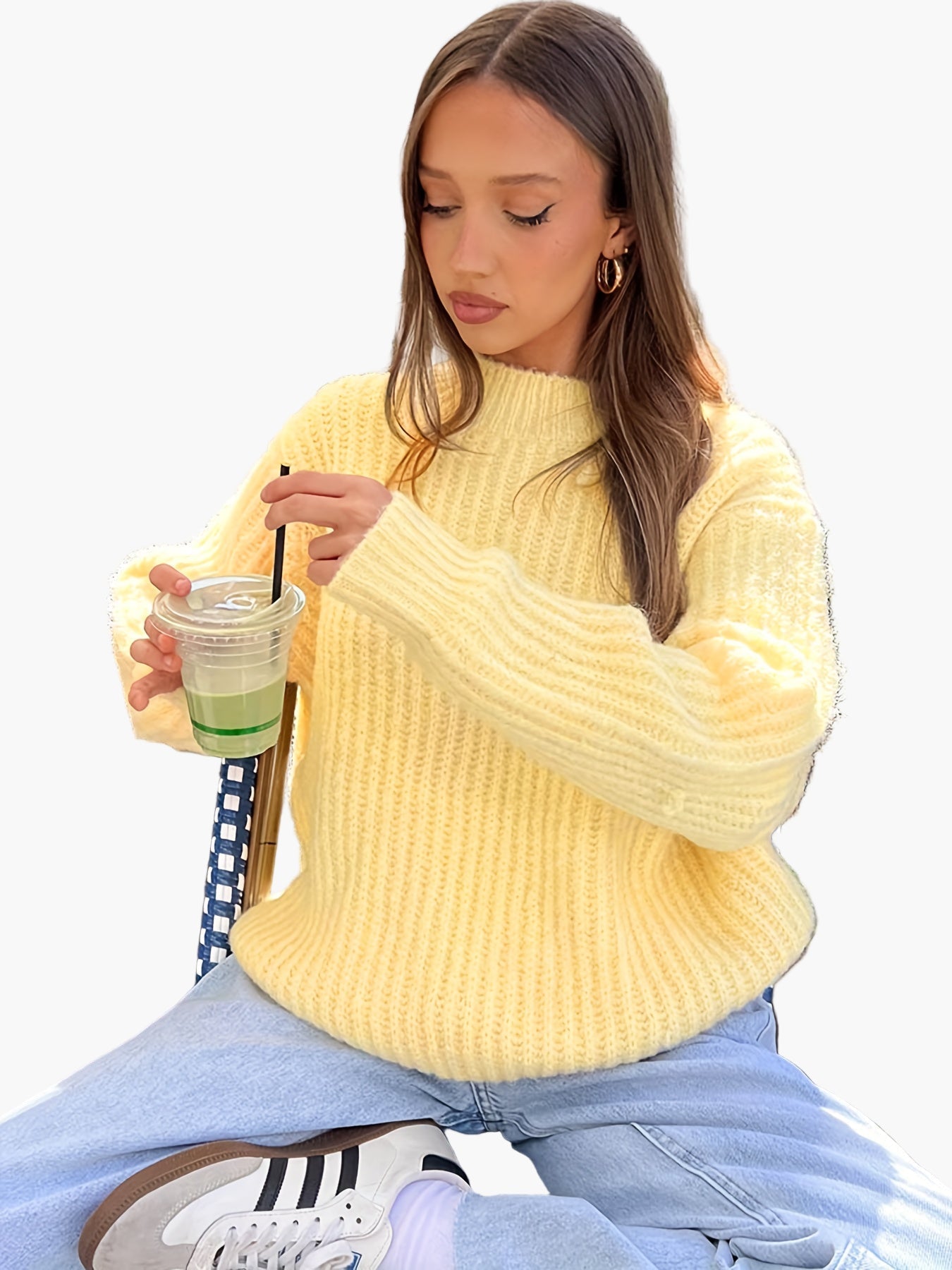 Damen Oversize Strickpullover – Lässiger Streetstyle für Herbst und Winter