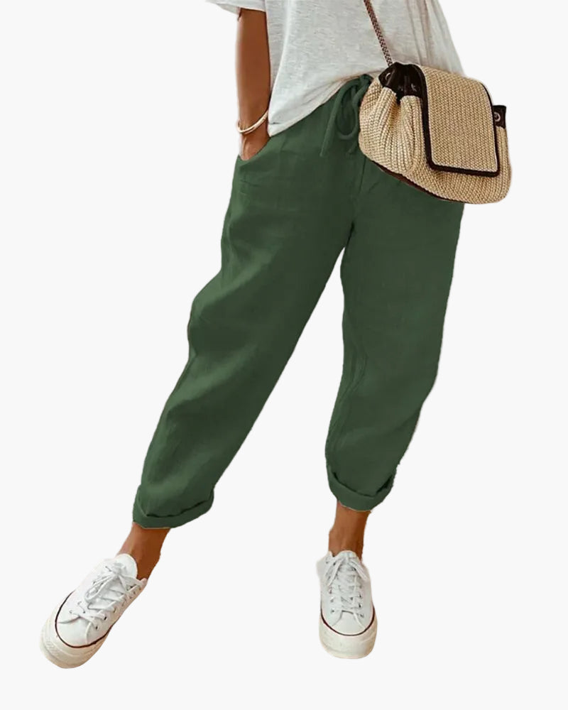 Damen Freizeithose mit lockerem Schnitt – Perfekt für Alltag und Urlaub