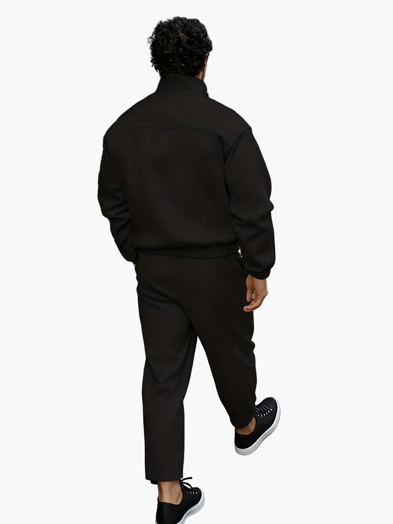 Herrarnas fritids träningsdräkt-set med dragkedja – ledig stil för vardag och sport