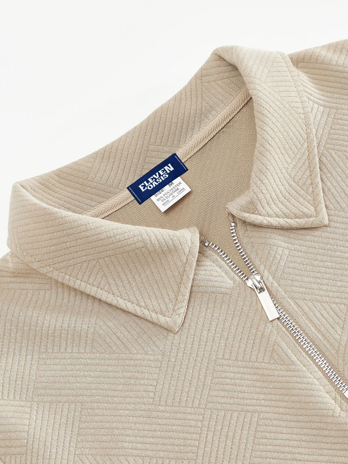 Herren Halb-Zip Pullover mit Strukturmuster – Smart-Casual Stil für Alltag und Büro