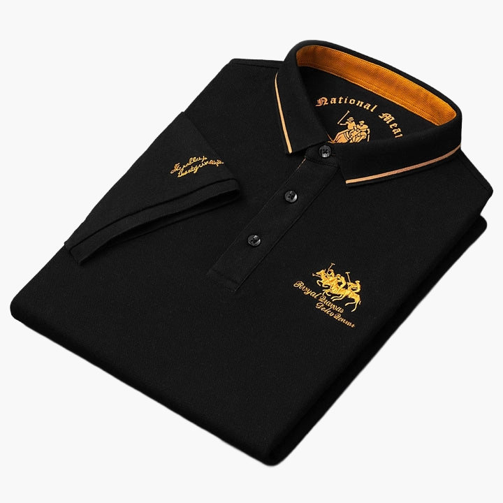 Polo clásico moderno para hombre – Estilo casual elegante con bordado y botonadura