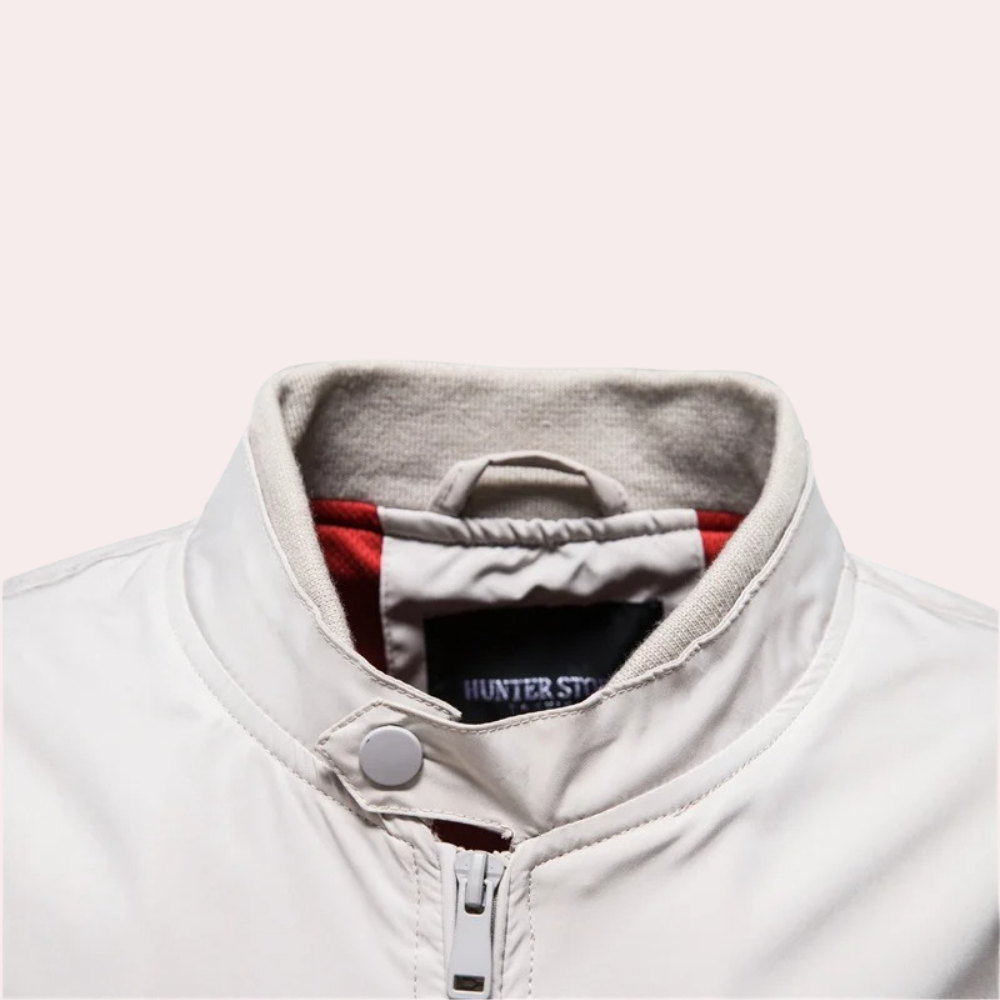 Lässige Herren Sommerjacke mit Stehkragen und Reißverschluss