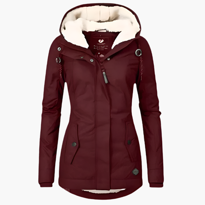 Damen Wasserdichter Wintermantel mit Kapuze – Komfortabler Outdoor-Parka für kalte Tage