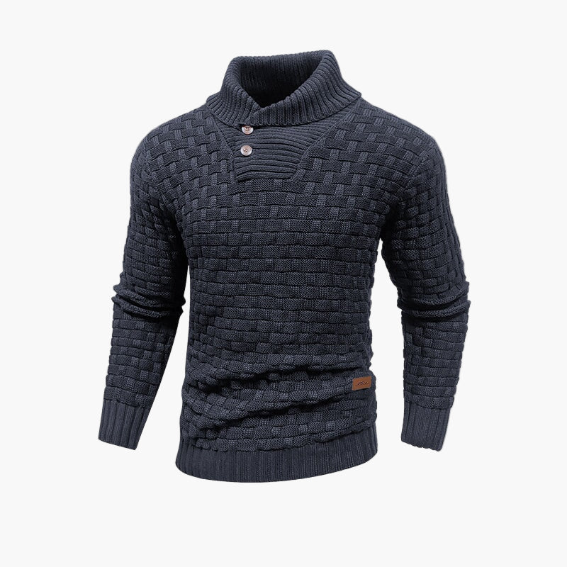Maglione alla moda da uomo con bottoni – Look casual elegante per autunno e inverno