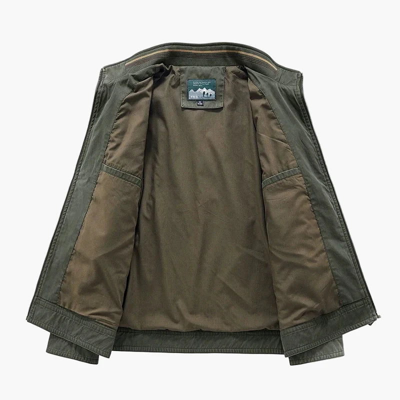 Herr övergångsjacka casual streetwear med ståkrage – Stilfull fritidsjacka för vardag och utomhus