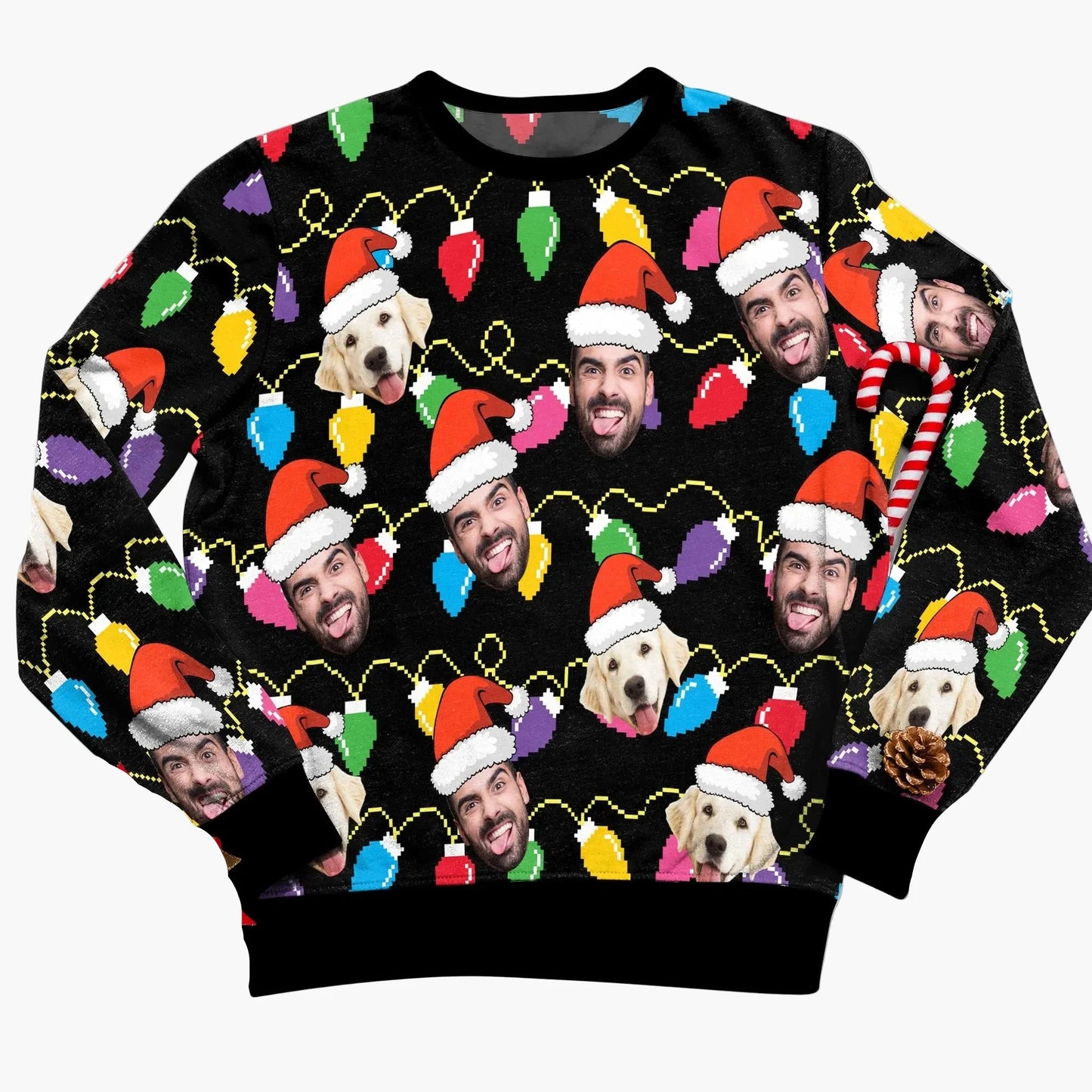 Unisex Weihnachts-Sweatshirt mit lustigem Fotodruck und 'Merry Christmas'-Design – Perfekt für festliche Anlässe