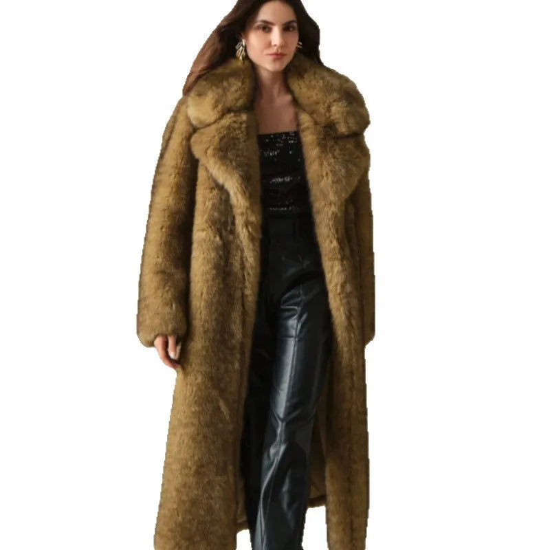 Damen Vintage Luxus Oversize Wintermantel – Eleganter Maxicoat für stilvolle Auftritte