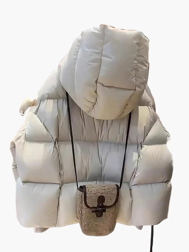 Herren Oversized Daunen Steppjacke mit Kapuze – Urban Winter Fashion