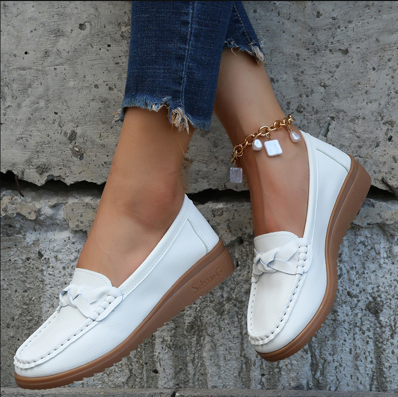 Antonia - Loafers med hög kilklack