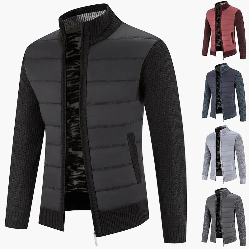 Herren Stepp-Strickjacke mit Reißverschluss – Lässiger Urban Style für Alltag und Freizeit