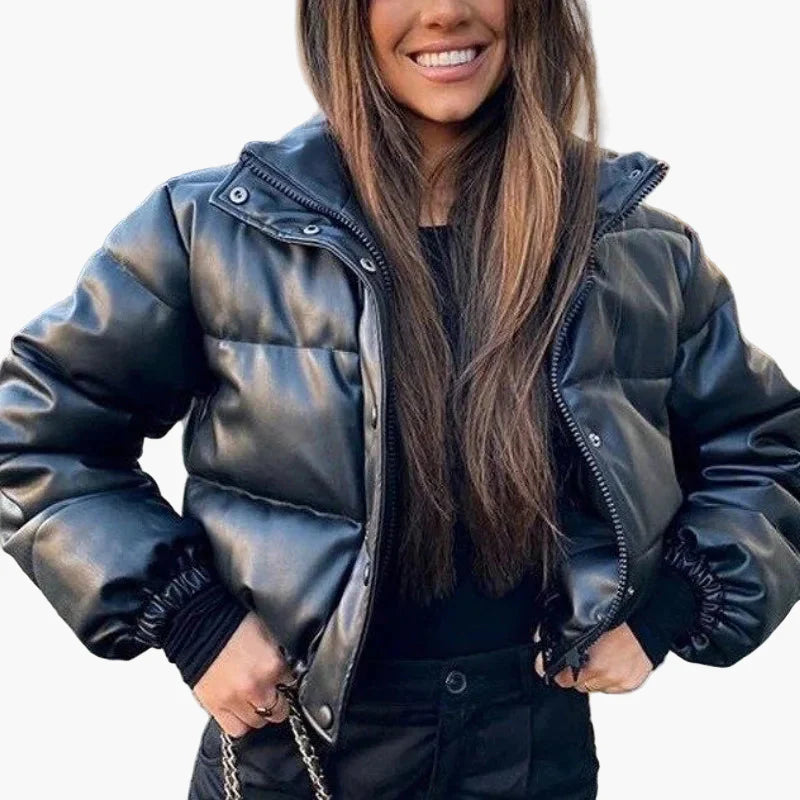 Damen Steppjacke Modern Kurz Geschnitten – Warme Alltagjacke Winter