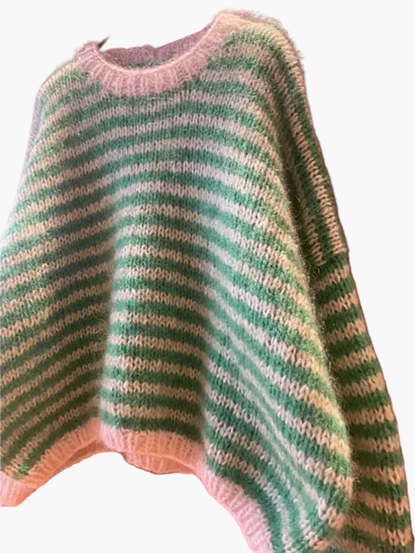 Damen Strickpullover mit Streifenmuster und Rundhalsausschnitt – Lässiger Herbst/Winter Sweater