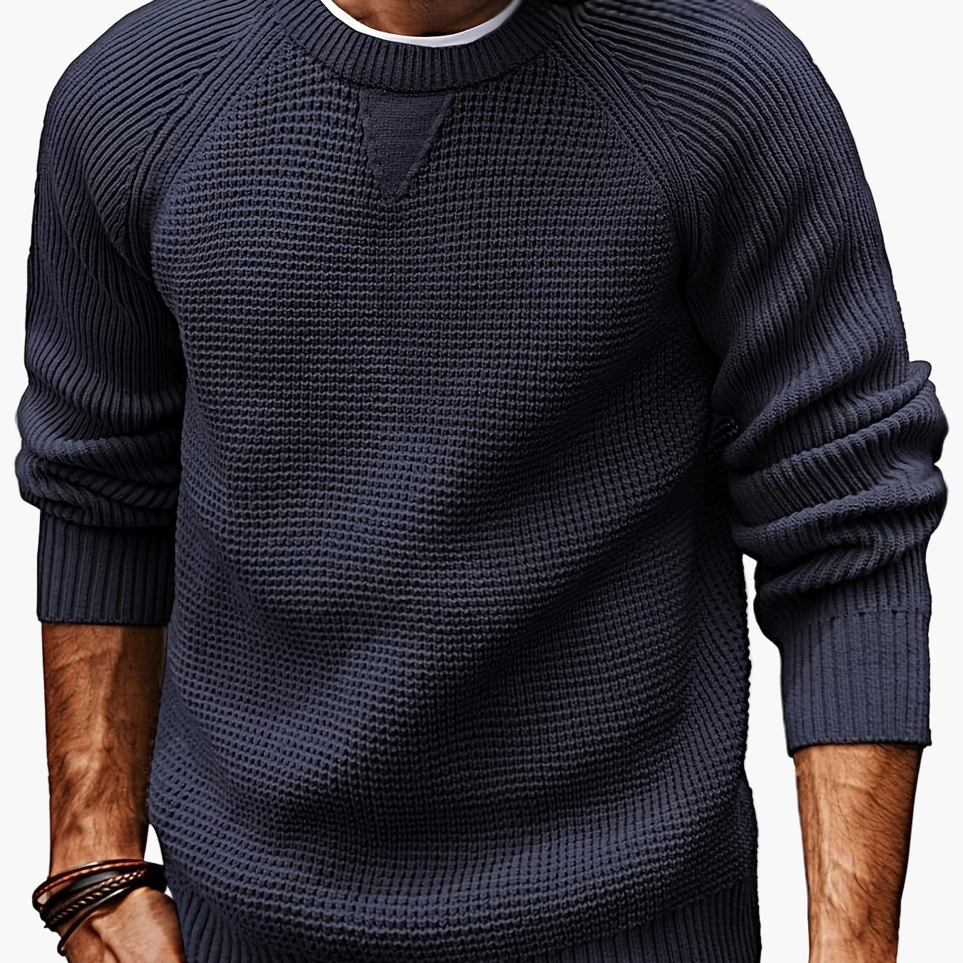 Herren Vintage Strickpullover – Lässiger Rundhals Sweater für Alltag & Freizeit