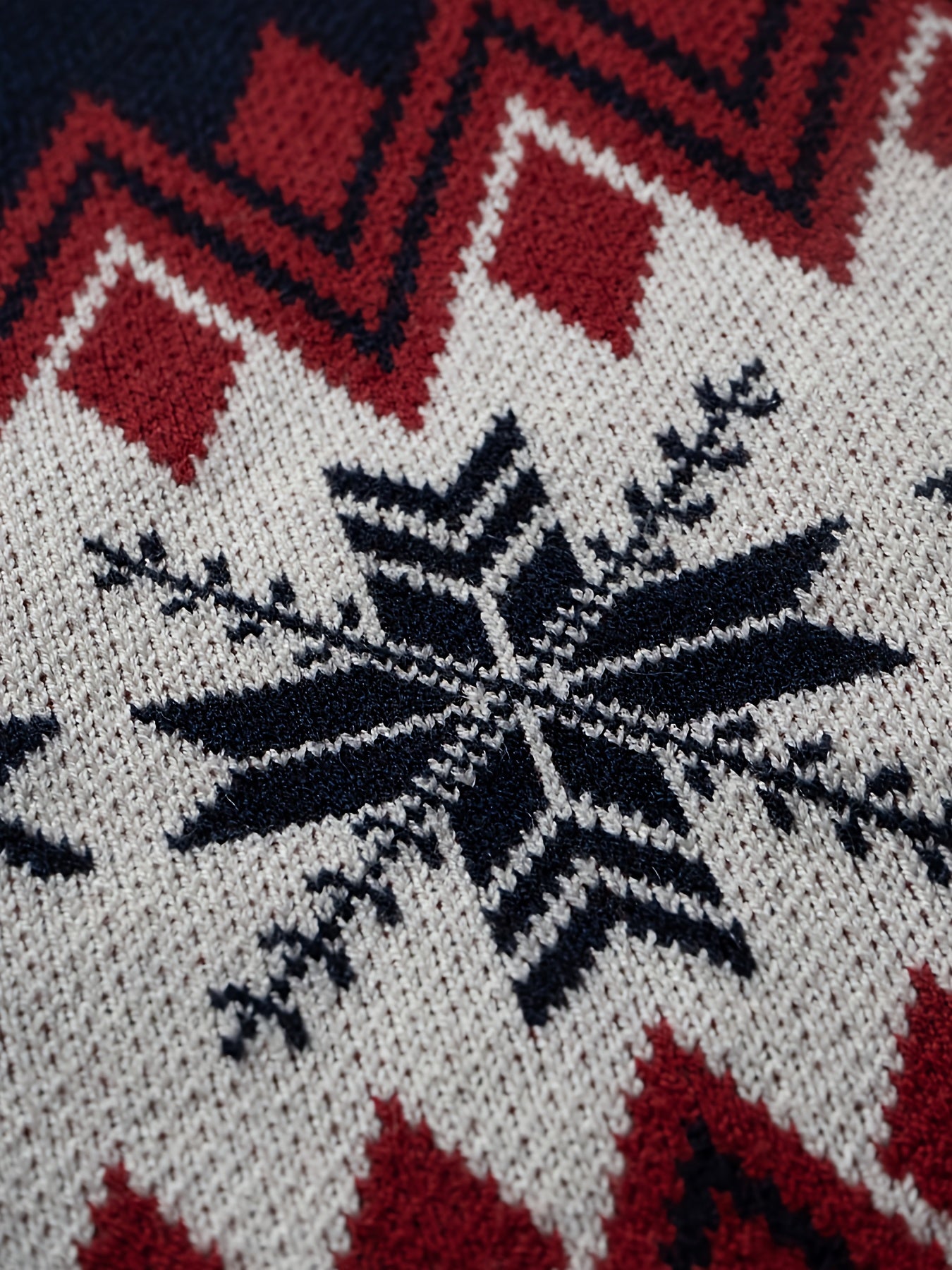 Herren Weihnachts-Pullover mit Rentier- und Schneeflocken-Muster für Freizeit und Winter