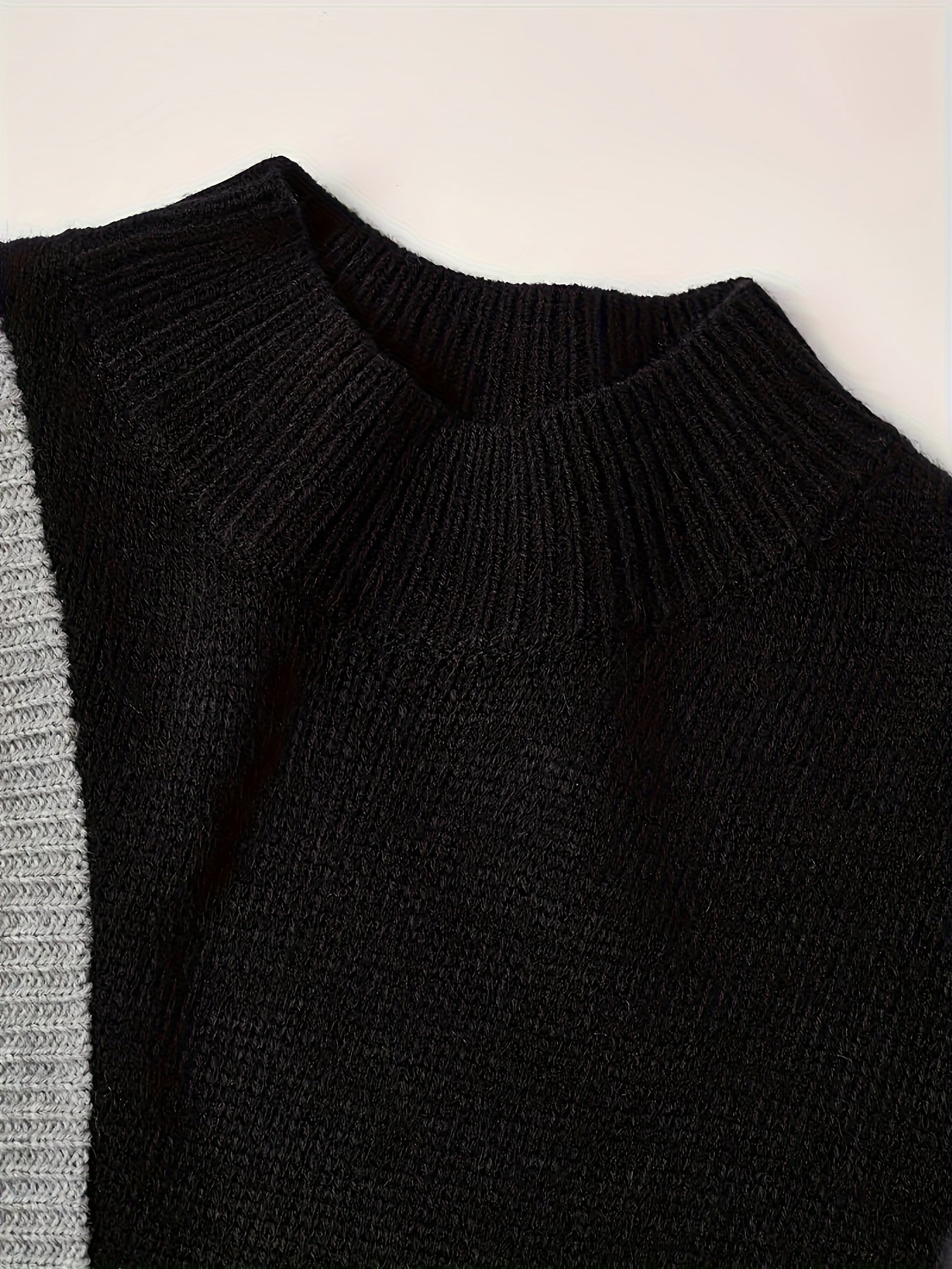 Damen Pullover im Patchwork-Design, eleganter Stil für Alltag und Büro