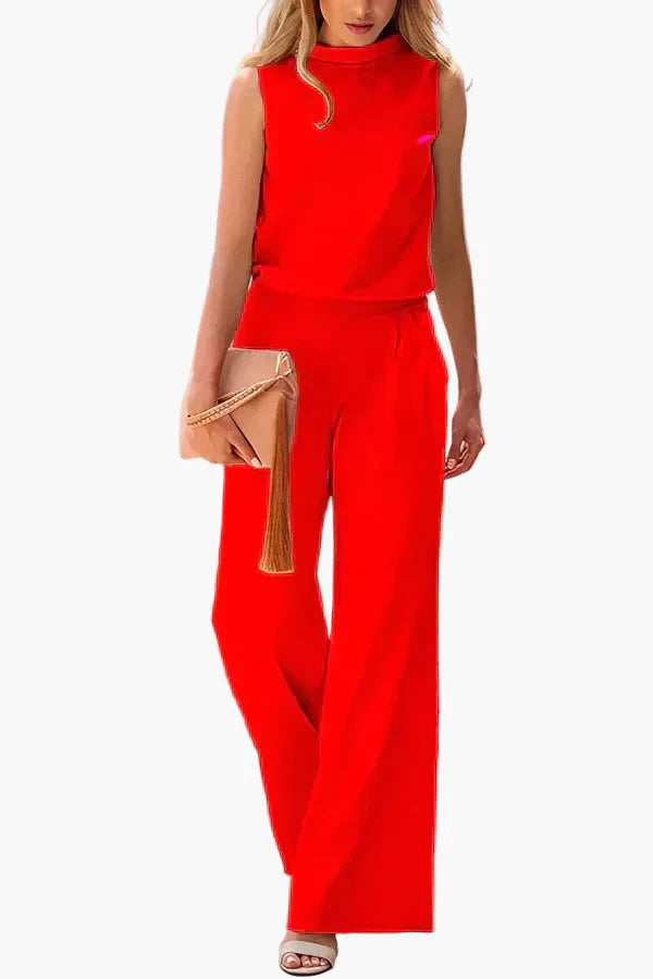 Elegante mono sin mangas para mujer – Jumpsuit de moda para oficina, tiempo libre y eventos