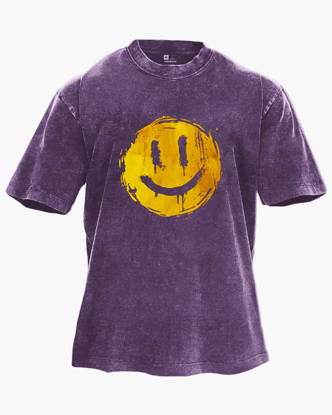 Herren Oversize T-Shirt mit Smiley Print – Streetstyle Unisex, Lässige Mode, Ideal für Freizeit & Alltag
