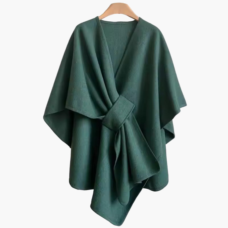 Poncho-écharpe pour femme avec boucle – Accessoire de mode élégant et polyvalent pour toutes saisons
