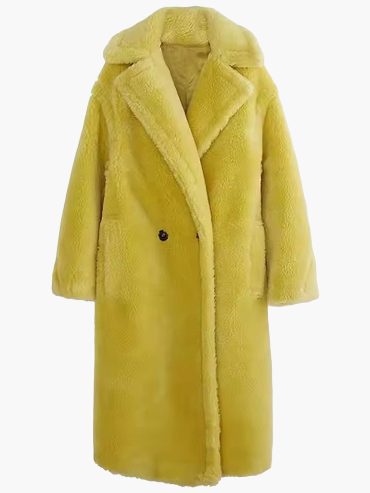 Damen Langer Teddy Mantel – Modischer Oversize Wintermantel für Alltag & Freizeit