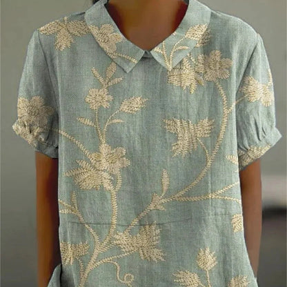 Gabrielle – Lässiges Damenhemd mit kurzem Ärmel