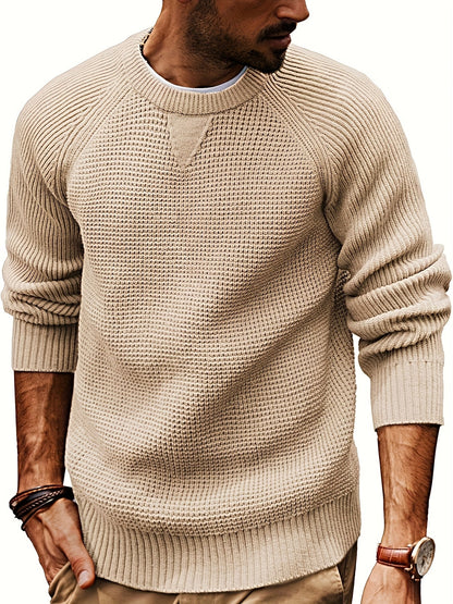 Herren Vintage Strickpullover – Lässiger Rundhals Sweater für Alltag & Freizeit