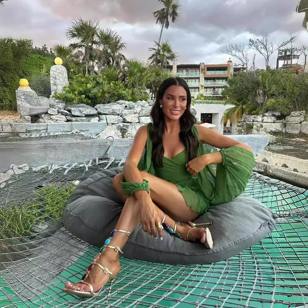 Betty – Vestito alla moda off-shoulder con maniche a lanterna