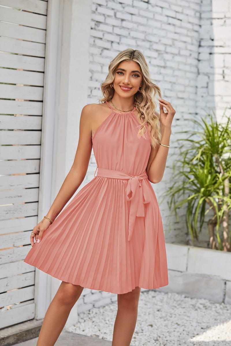 Amanda – Ärmelloses Sommerkleid mit Faltenrock für Damen