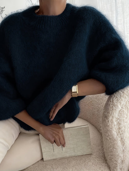 Damen Pullover im eleganten Oversized-Stil für Herbst und Winter