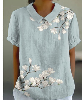 Gabrielle – Lässiges Damenhemd mit kurzem Ärmel