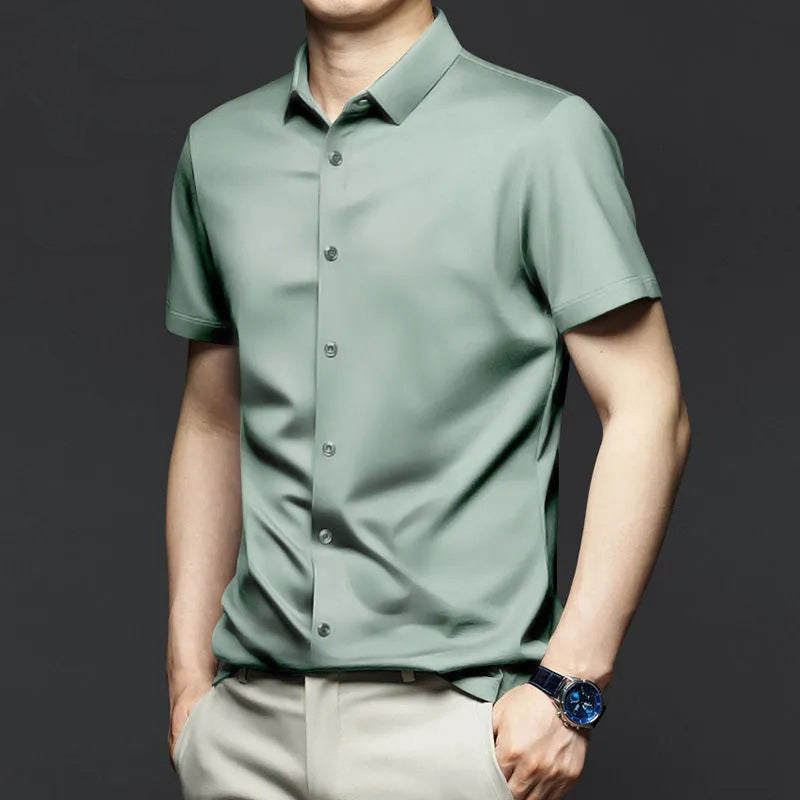 Herren Business Freizeit Kurzarmhemd – Zeitloses, Knitterfreies Hemd für Alltag und Büro