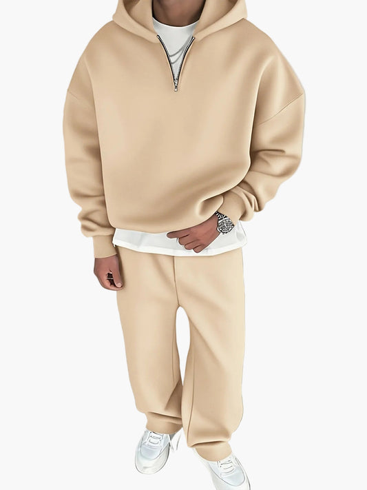 Heren Oversize Vrijetijds-Sweatshirt & Joggingbroek Set – Urban Streetwear voor Dagelijks Gebruik en Sport