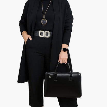 Damen 3-Teiler Set – Elegantes Minimalistisches Outfit für Alltag und Büro
