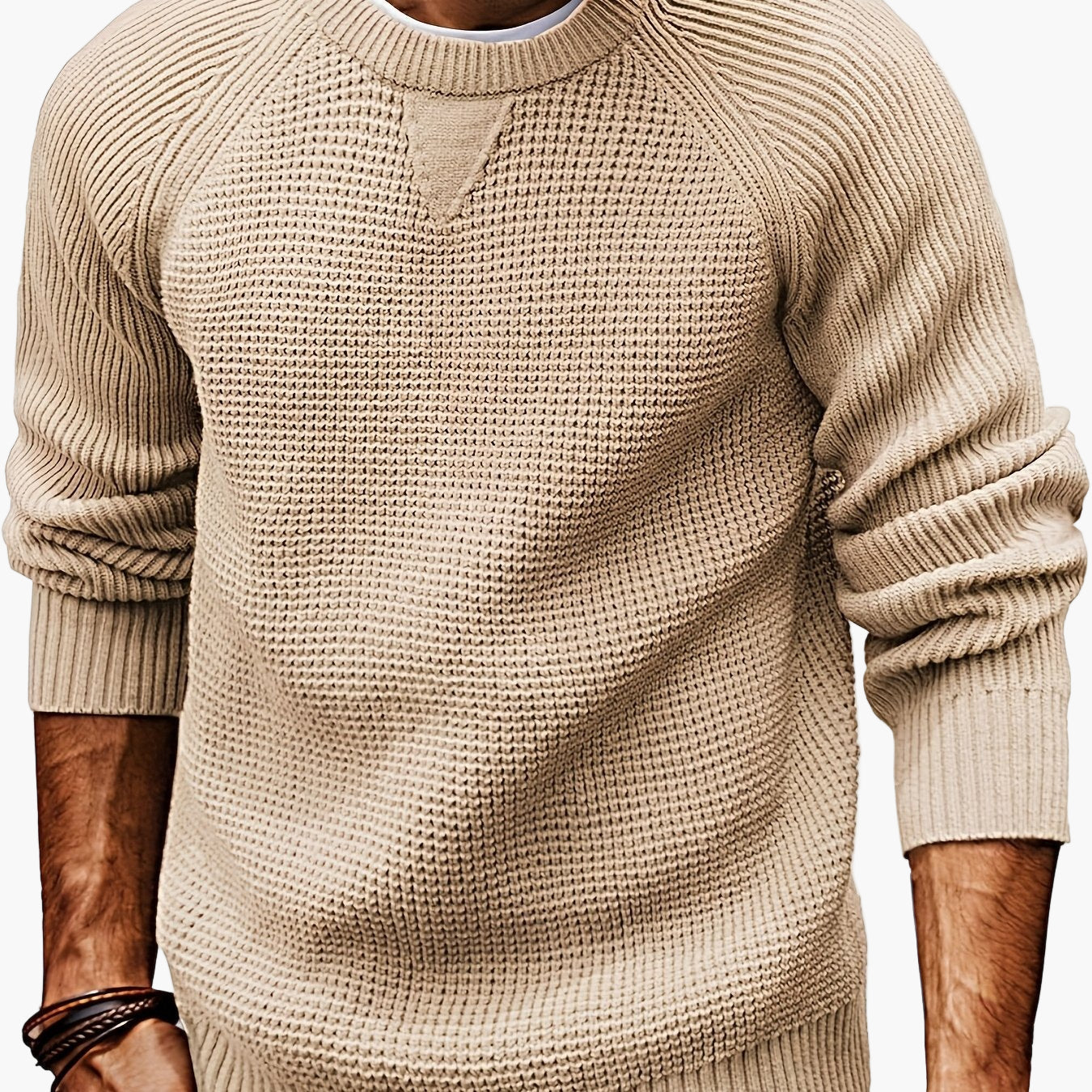 Herren Vintage Strickpullover – Lässiger Rundhals Sweater für Alltag & Freizeit