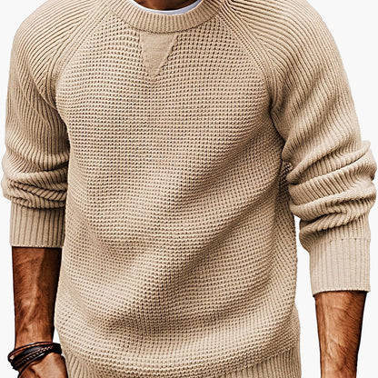 Herren Vintage Strickpullover – Lässiger Rundhals Sweater für Alltag & Freizeit