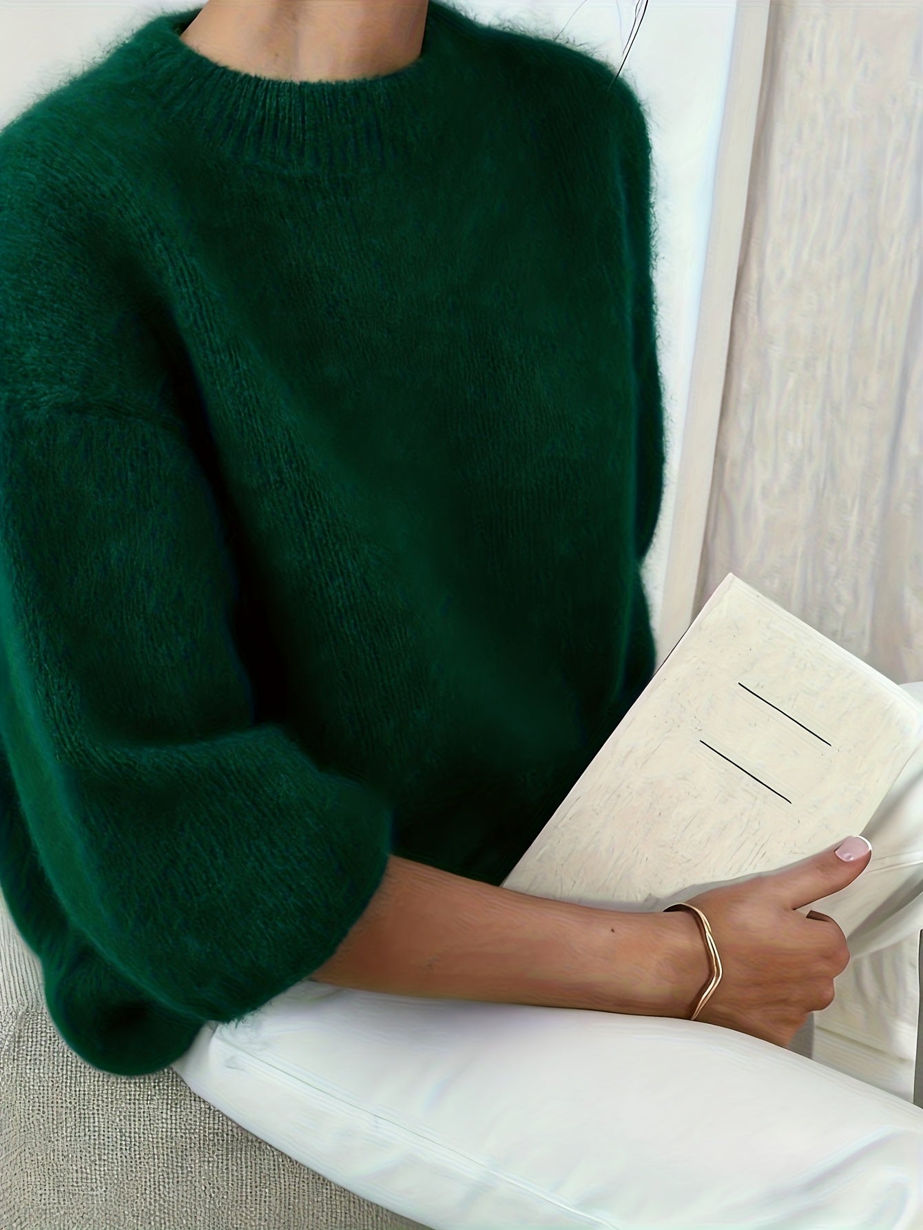 Damen Pullover im eleganten Oversized-Stil für Herbst und Winter