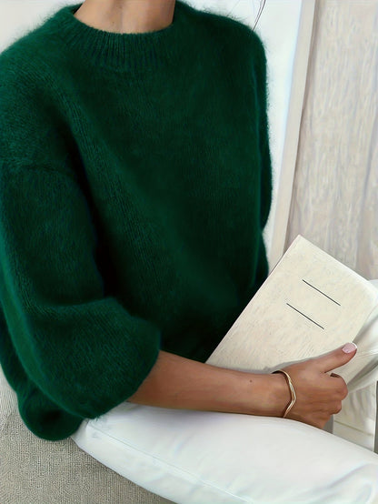 Damen Pullover im eleganten Oversized-Stil für Herbst und Winter