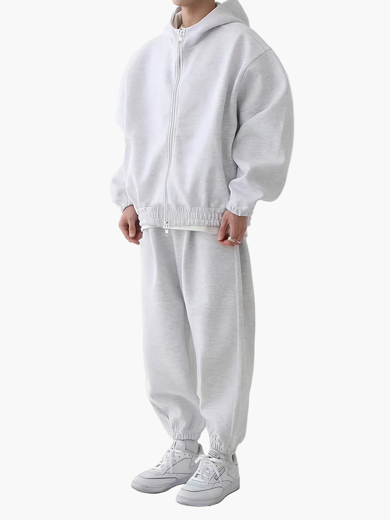 Heren Oversize Trainingspak Set met Capuchon, Sportieve Vrijetijdslook, Ideaal voor Herfst en Winter