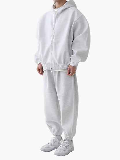 Heren Oversize Trainingspak Set met Capuchon, Sportieve Vrijetijdslook, Ideaal voor Herfst en Winter