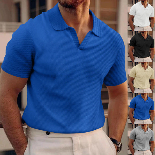 Herren Polo T-Shirt Slim Fit Freizeit Kurzarm Eleganter Look