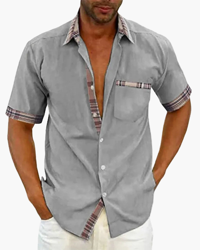 Herren Kurzarm Freizeithemd mit Karodetails – Moderner Allrounder für Alltag und Events