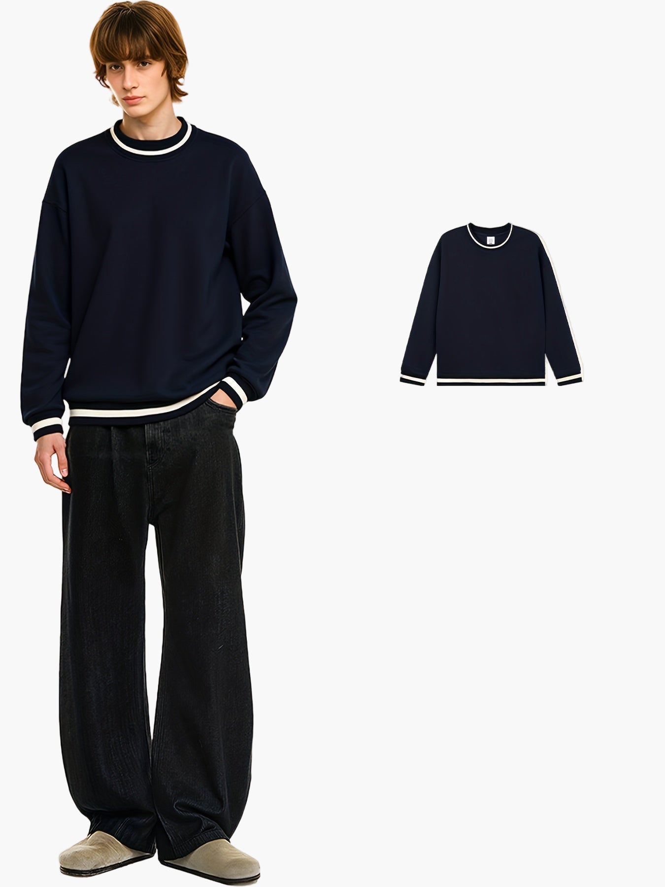 Herren Rundhals Pullover – Moderner Casual Style für Alltag und Ausgehen