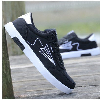 Herren Sneaker mit Feder-Print – Schwarz & Weiß, Leichter Streetwear-Schuh