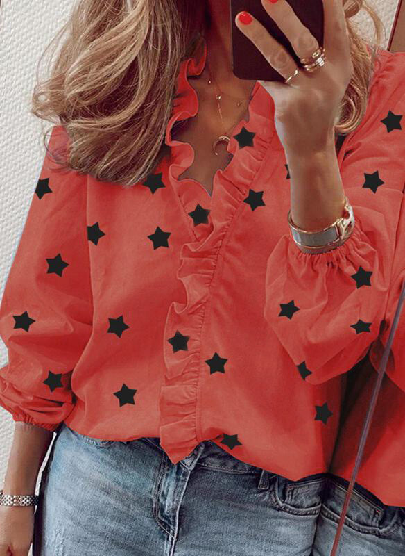 Abigail – Langärmlige Rüschenshirt-Bluse