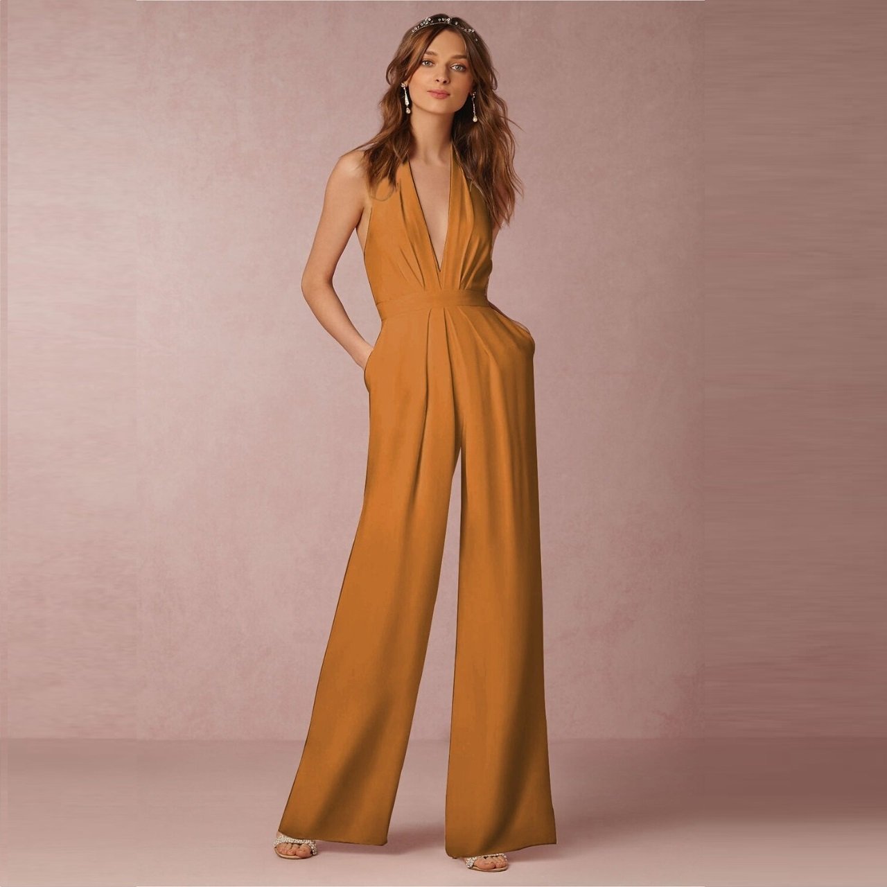 Tara – Ärmellös halter-jumpsuit