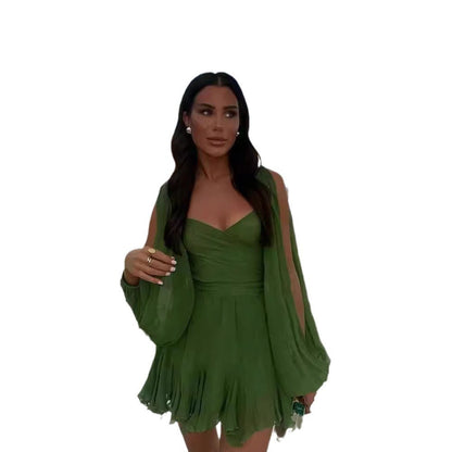 Betty – Vestito alla moda off-shoulder con maniche a lanterna