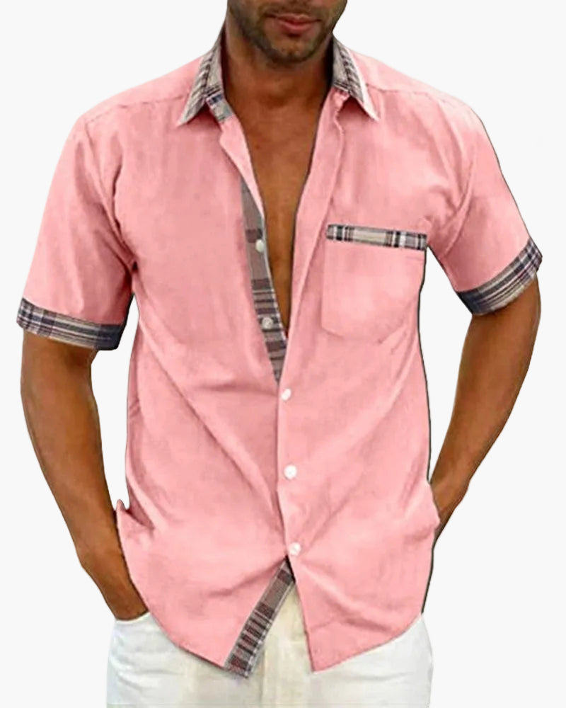 Herren Kurzarm Freizeithemd mit Karodetails – Moderner Allrounder für Alltag und Events