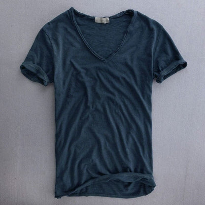 T-shirt da uomo con scollo a V – Stile casual per tutti i giorni e tempo libero